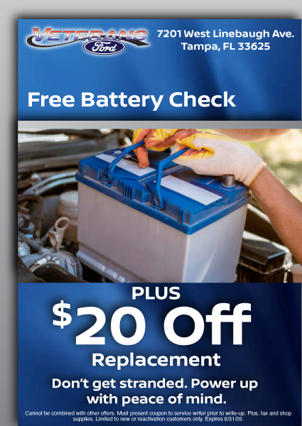 Coupon for Free Battery Check 